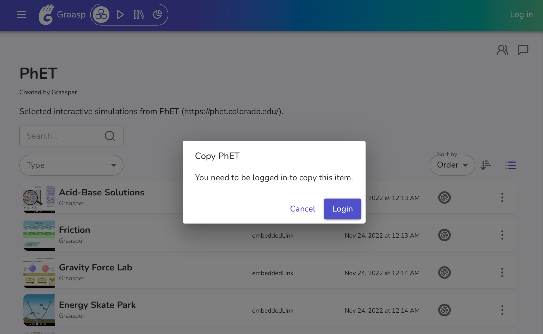 Copy warning logged out